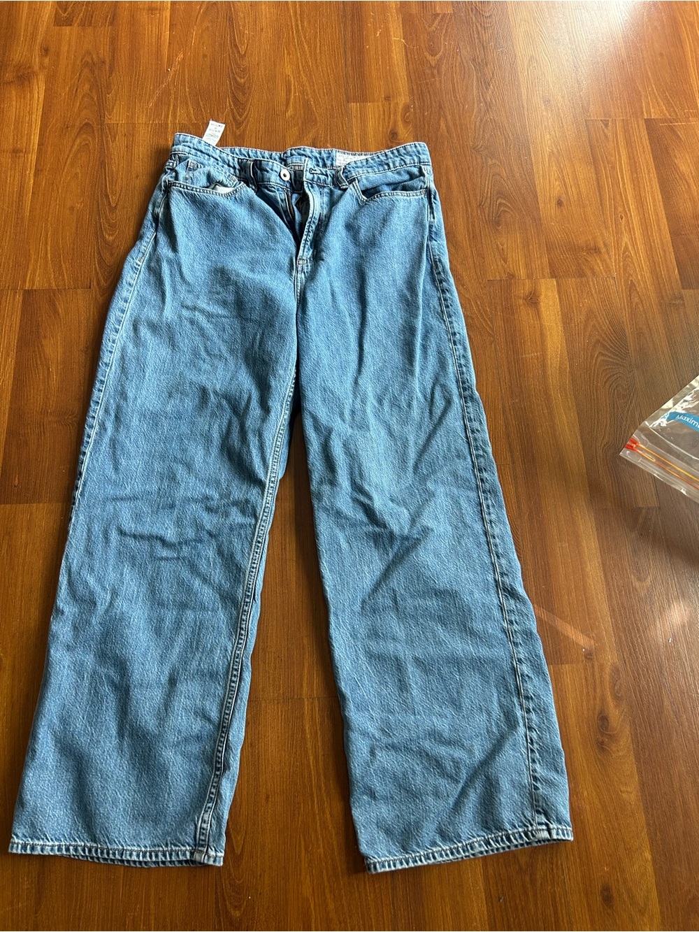 rag & bone Wide Straight Light Blue Denim Pants